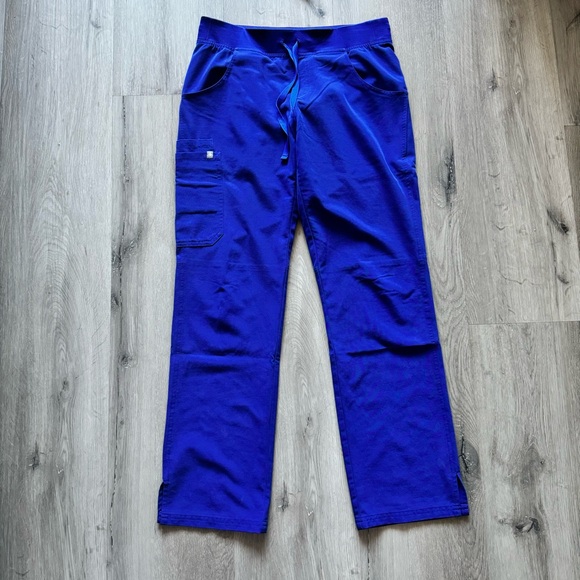 Figs Deep Royal Blue Casma Kade Cargo Scrubs - Picture 7 of 12